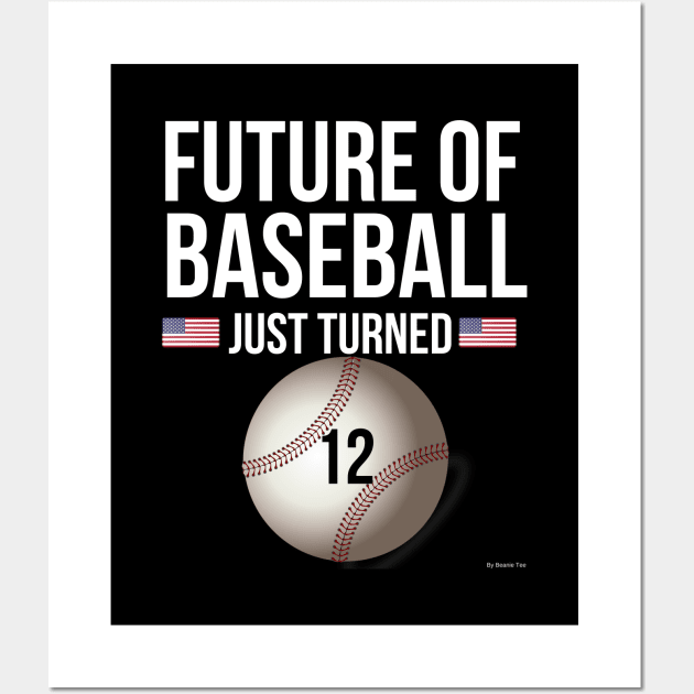 Future Of Baseball Just Turned 12 Birthday Gift Idea For 12 Year Old Wall Art by giftideas